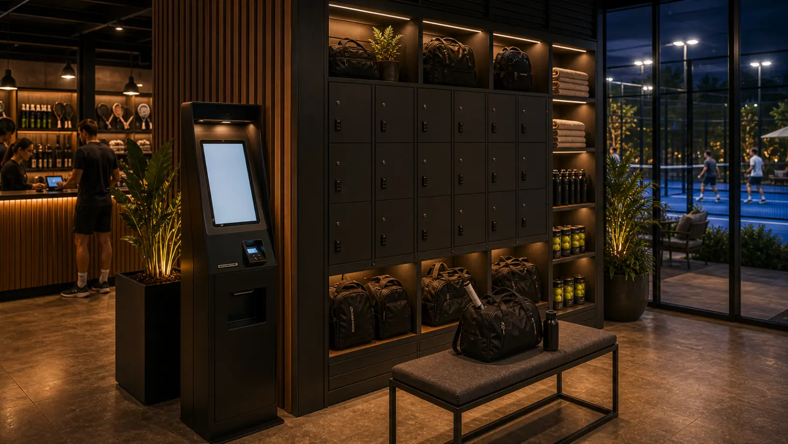 Locker, Check-in und Automaten